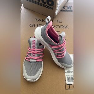Adidas kids Gray and Pink Sneakers